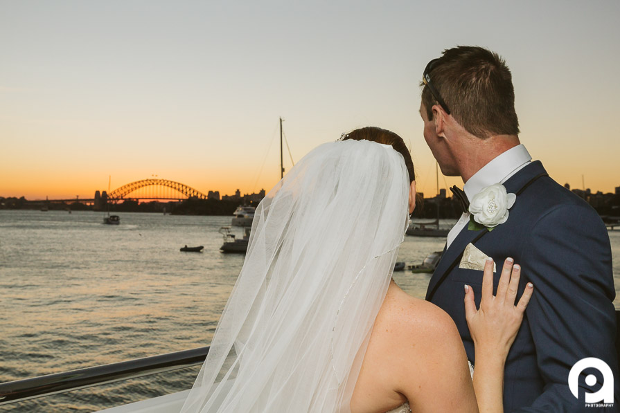 Sydney Harbour wedding sunset